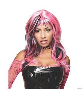 Wig Hard Rockin Witch Black Pink