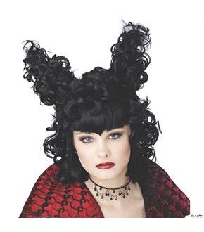 Gothic Vampira Black Wig