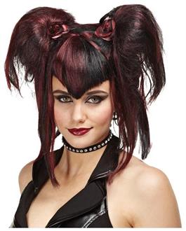 Bad Fairy Black Red Wig