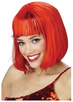 Red Shimmering Bob Wig
