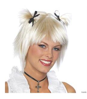 Short School Girl Blonde Wig