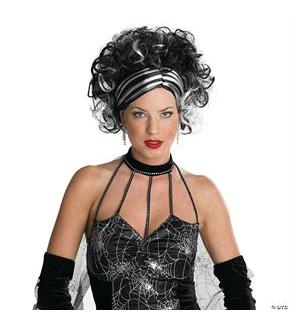 Wicked Widow Black/White Wig