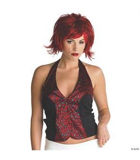 Razor Pixie Burgundy/Red Wig