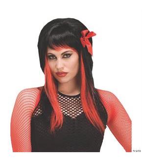 Dark Fairytale Black/Red Wig