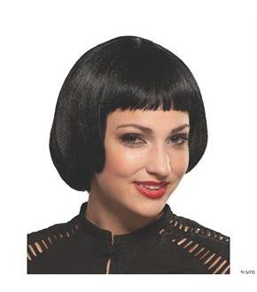 Black Wig Flapper Sassy