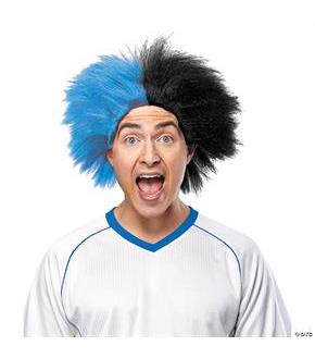 Sports Fun Wig Blue Black