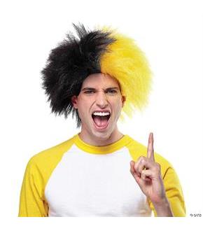 Sports Fun Wig Black Gold