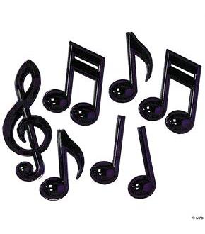 Music Notes Plastic Party Pack