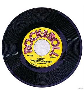 Record Plastic Decoration 19In