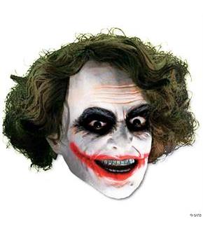 Joker 3/4 Vinyl Mask With  Hair