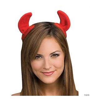 Devil Horns On Clips Red Accessory