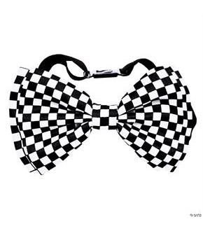 Bow Tie White/Black Check