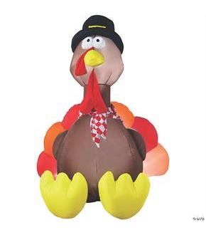 Airblown Turkey W Lights 6'