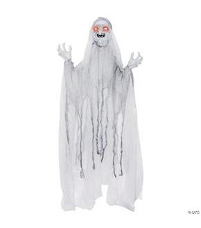 Spinning White Witch 5 Ft Decoration