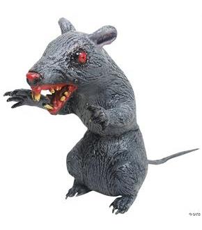 Sitting Evil Rat Latex Decoration