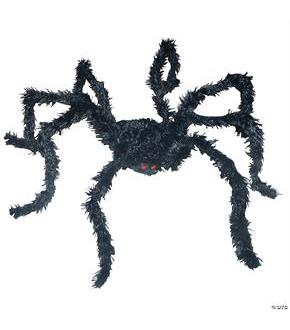 Light Up Black Spider Long Hair