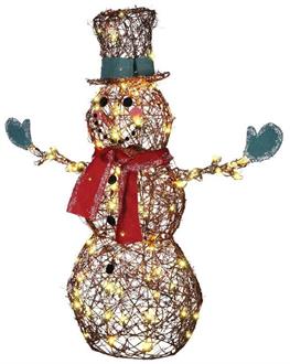 Starry Night Grapevine Snowman Decoration