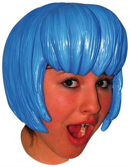 Anime 6 Latex Blue Wig