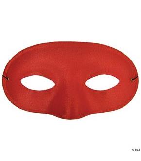 Satin Red Half Mask