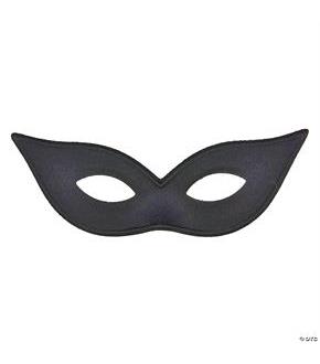 Satin Black Harlequin Mask