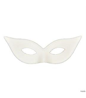 Satin White Harlequin Mask
