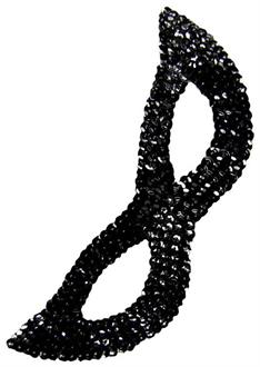 Cat Mask Sequin Black