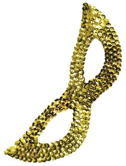 Cat Mask Sequin Gold