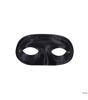 Half Domino Black Mask