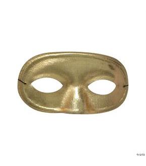 Half Domino Mask Metallic Gold