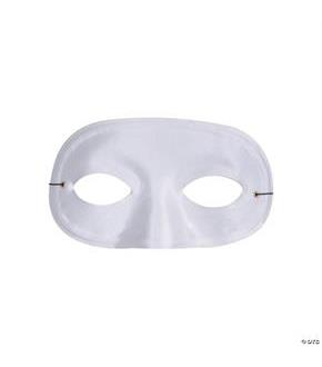 Half Domino White Mask