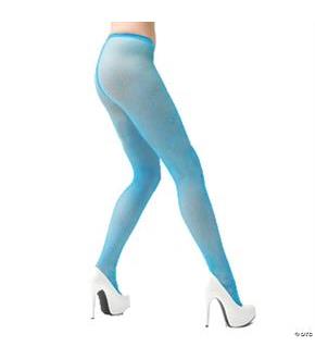 Mesh Pantyhose Neon Blue