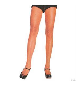 Mesh Pantyhose Neon Orange