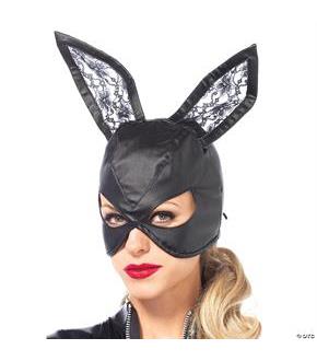 Mask Bunny Leather Blk