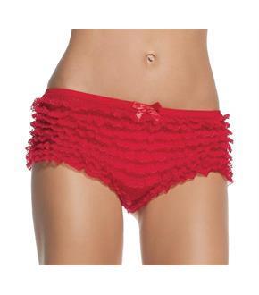 Briefs Lace Ruffle Red