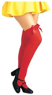 Thigh High Red With Red Bow
