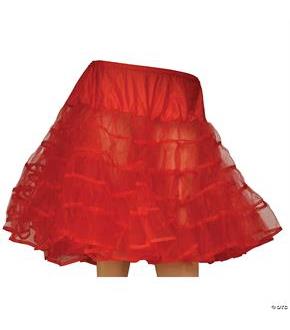 Petticoat Red Knee Length