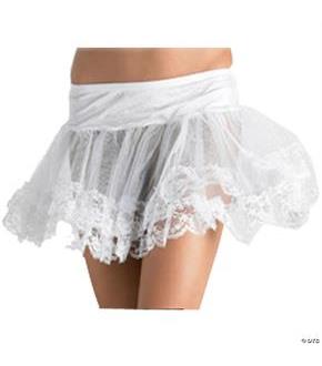 Petticoat White Lace Bottom