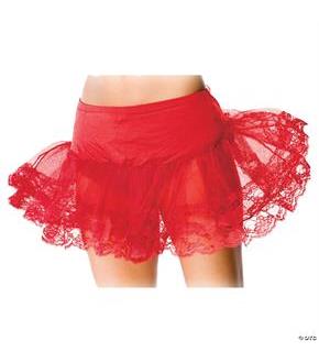 Petticoat Red Lace Bottom