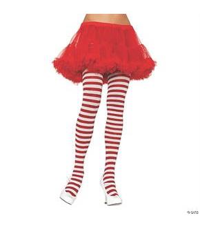 Tights Striped Red White