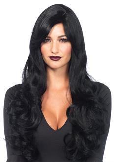 Wig Long Wavy Black