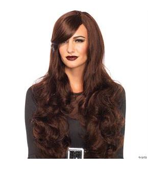 Wig Long Wavy Brown