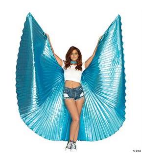 Metallic Pleated Wings 360 Deg