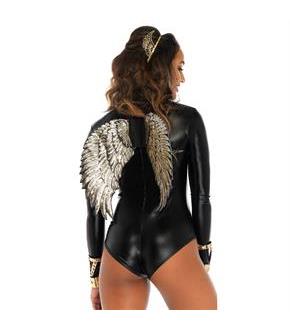 Wings Goddess Gold Sequin