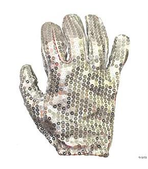 White Sequin Glove Accessory