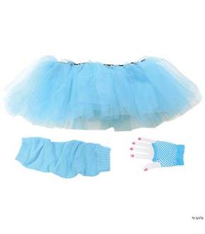 Tutu Set Adult Neon Blue