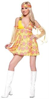 Sassy Flowered Mini-Dress Adult Costume