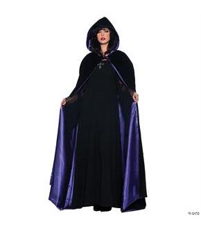 Cape Deluxe Black/Purple Costume