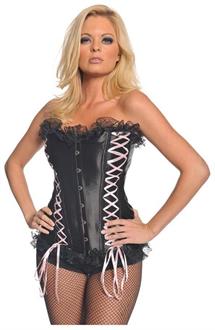 Bustier Black With pink Ribbon