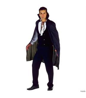 Cape Black Stand Up Collar Costume