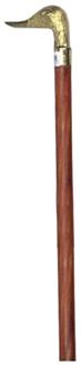 Cane Wooden Brass Duck Accessory